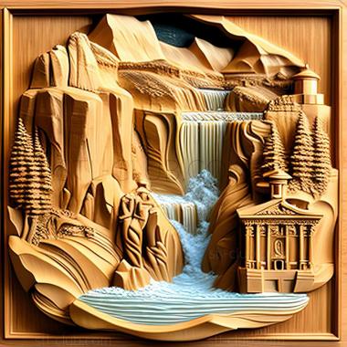 3D model Neuhausen am Rheinfall in Switzerland (STL)